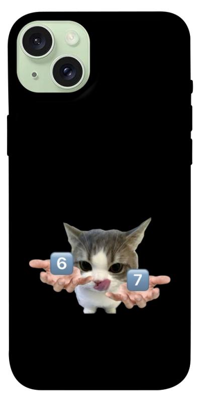 Чохол itsPrint Six Seven cat для Apple iPhone 15 Plus (6.7"), меми, купити оптом з доставкою