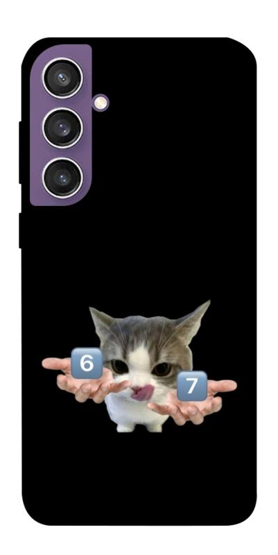 Чохол itsPrint Six Seven cat для Samsung Galaxy S23 FE, меми, купити оптом з доставкою