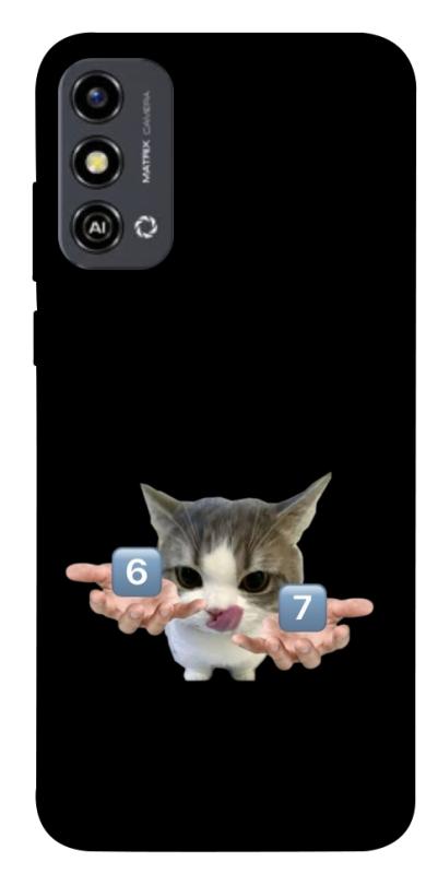 Чохол itsPrint Six Seven cat для ZTE Blade A53, меми, купити оптом з доставкою