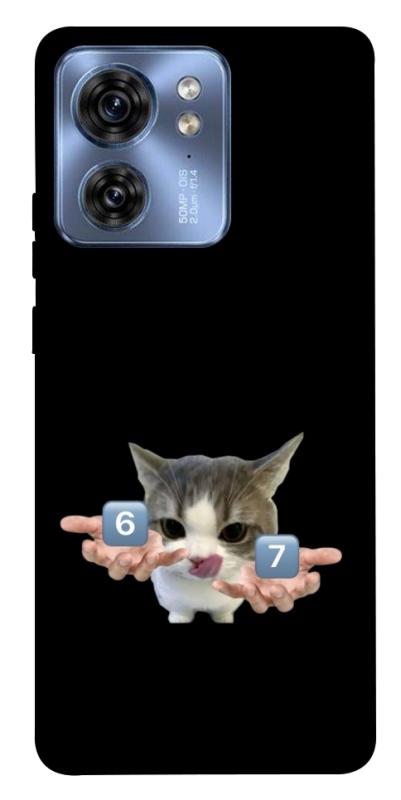 Чохол itsPrint Six Seven cat для Motorola Edge 40, меми, купити оптом з доставкою
