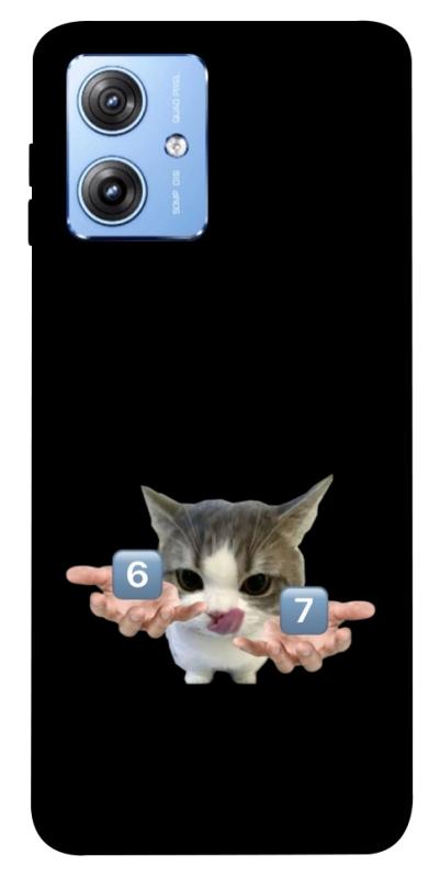 Чохол itsPrint Six Seven cat для Motorola Moto G84, меми, купити оптом з доставкою