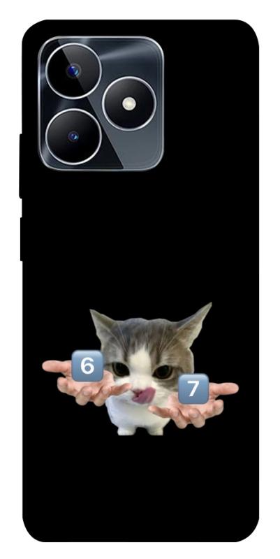 Чохол itsPrint Six Seven cat для Realme C53, меми, купити оптом з доставкою