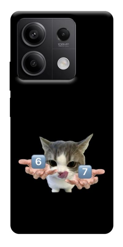 Чохол itsPrint Six Seven cat для Xiaomi Redmi Note 13 5G, меми, купити оптом з доставкою