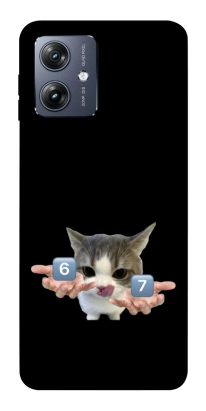 Чохол itsPrint Six Seven cat для Motorola Moto G54, меми, купити оптом з доставкою