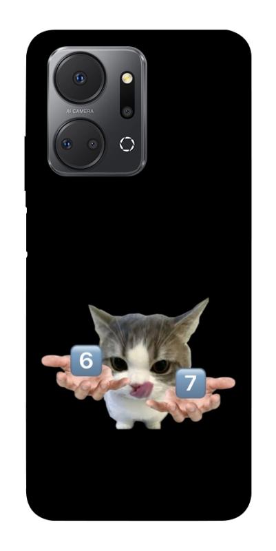 Чохол itsPrint Six Seven cat для Huawei Honor X7a, меми, купити оптом з доставкою