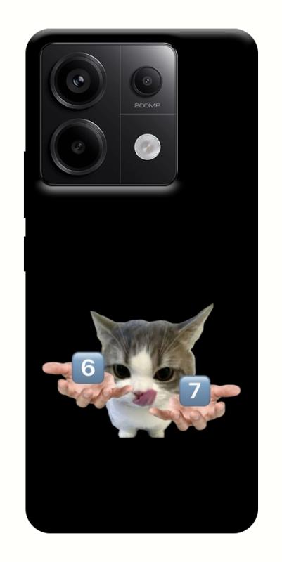 Чохол itsPrint Six Seven cat для Xiaomi Redmi Note 13 Pro 4G, меми, купити оптом з доставкою