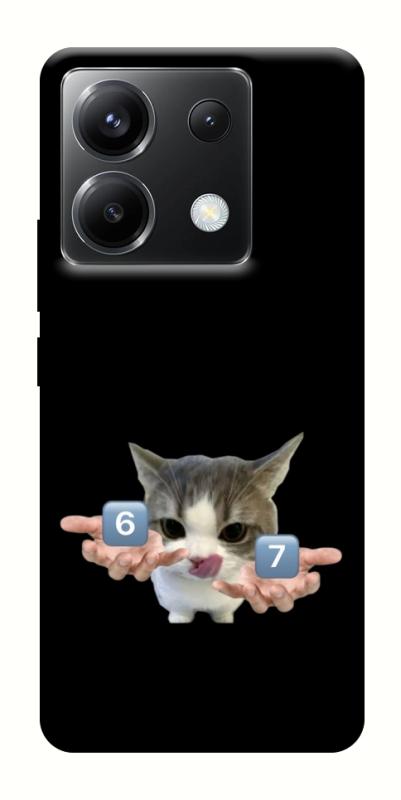 Чохол itsPrint Six Seven cat для Xiaomi Poco X6, меми, купити оптом з доставкою
