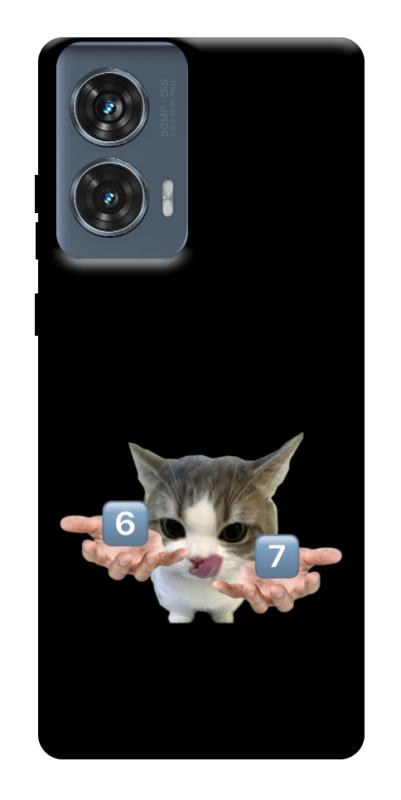 Чохол itsPrint Six Seven cat для Motorola Edge 50 Fusion, меми, купити оптом з доставкою