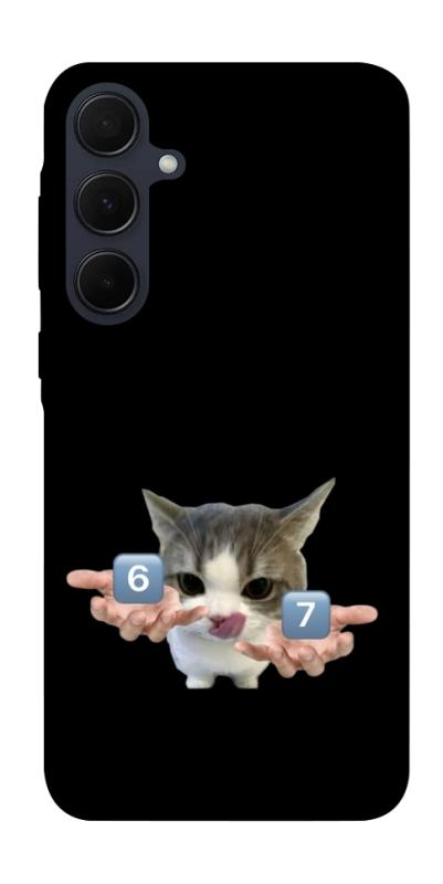 Чохол itsPrint Six Seven cat для Samsung Galaxy A55, меми, купити оптом з доставкою