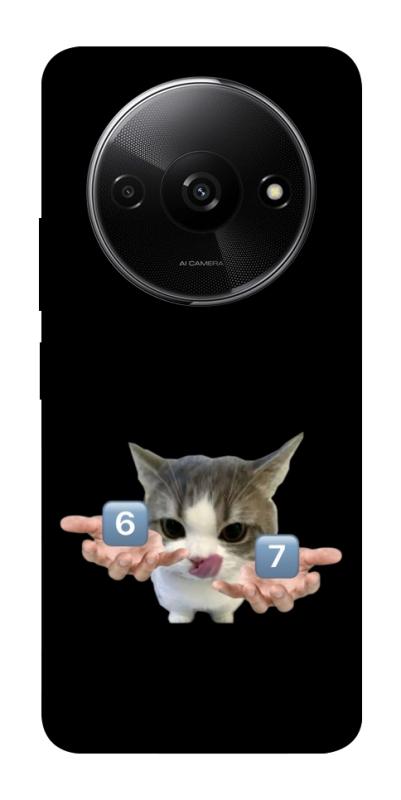 Чохол itsPrint Six Seven cat для Xiaomi Redmi A3, меми, купити оптом з доставкою