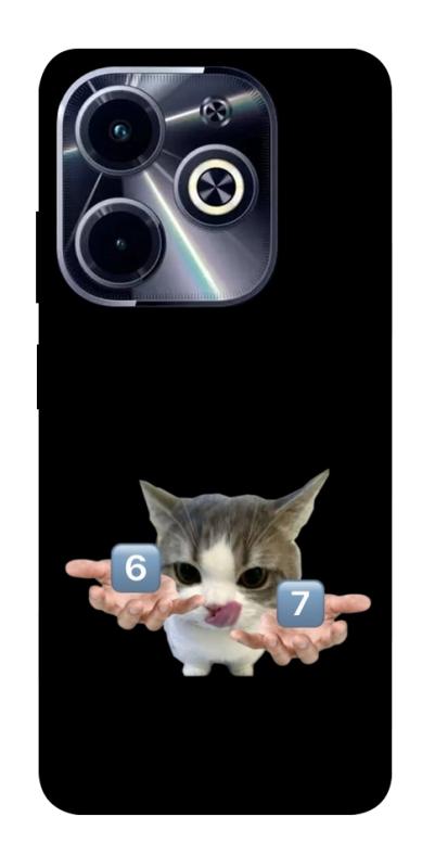 Чохол itsPrint Six Seven cat для Infinix Hot 40i, меми, купити оптом з доставкою