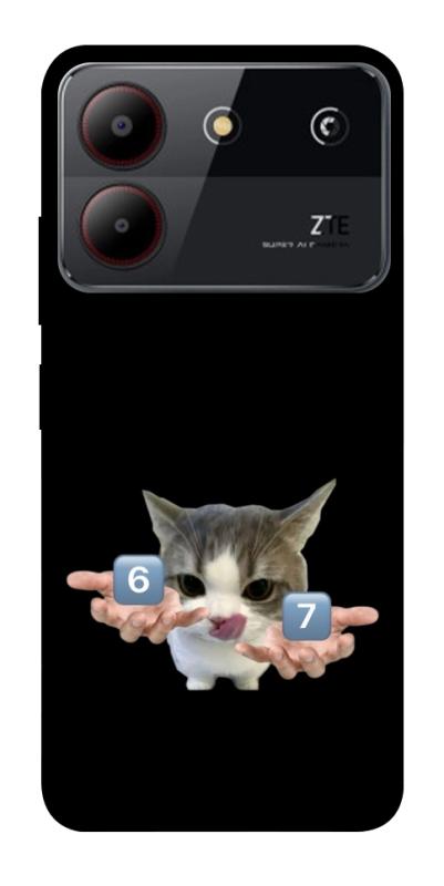 Чохол itsPrint Six Seven cat для ZTE Blade A54 4G, меми, купити оптом з доставкою