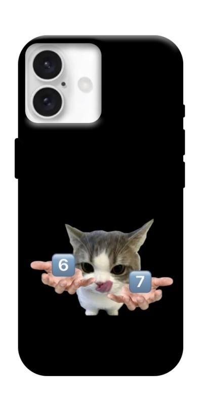 Чохол itsPrint Six Seven cat для Apple iPhone 16 Plus (6.7"), меми, купити оптом з доставкою