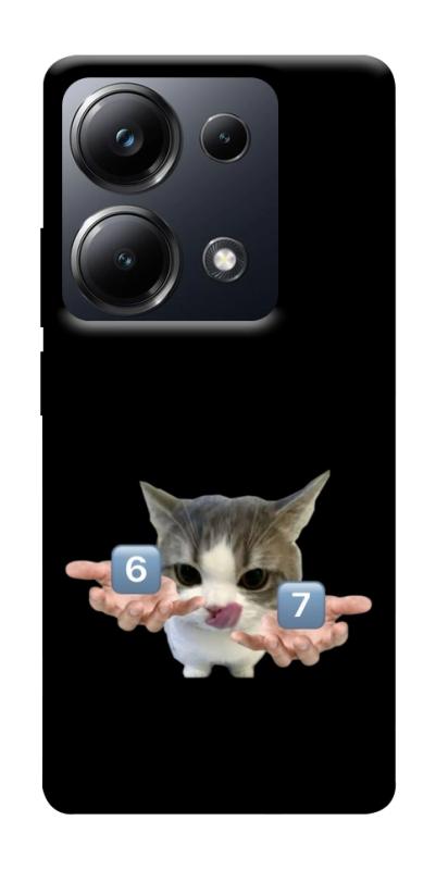 Чохол itsPrint Six Seven cat для Xiaomi Redmi 13 4G / Poco M6 4G, меми, купити оптом з доставкою