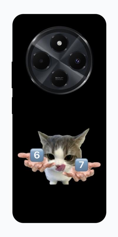 Чохол itsPrint Six Seven cat для Xiaomi Redmi 14C / Poco C75, меми, купити оптом з доставкою