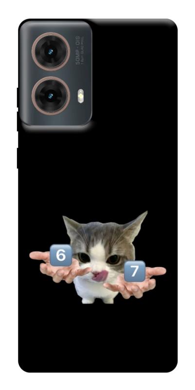 Чохол itsPrint Six Seven cat для Motorola Moto G85, меми, купити оптом з доставкою