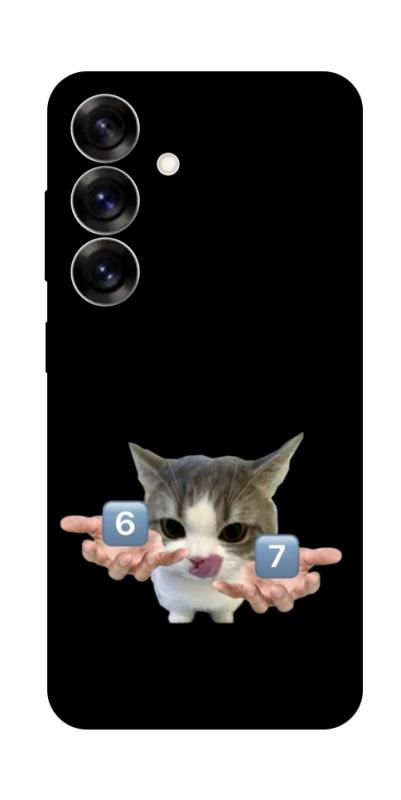 Чохол itsPrint Six Seven cat для Samsung Galaxy S25+, меми, купити оптом з доставкою