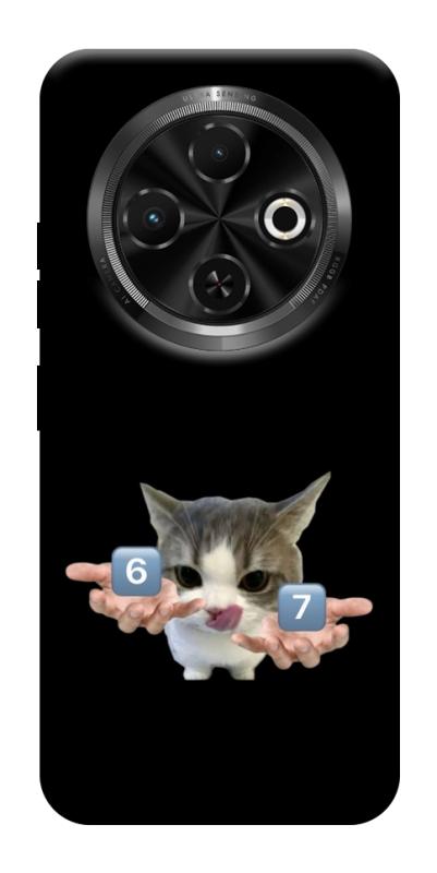 Чохол itsPrint Six Seven cat для TECNO Spark 30C, меми, купити оптом з доставкою