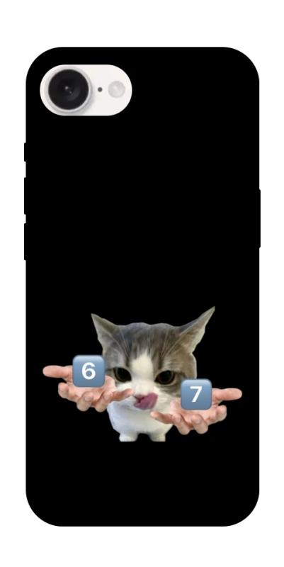 Чохол itsPrint Six Seven cat для Apple iPhone 16e (6.1"), меми, купити оптом з доставкою