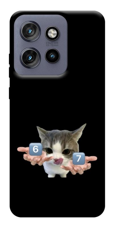 Чохол itsPrint Six Seven cat для Motorola Edge 50 Neo, меми, купити оптом з доставкою
