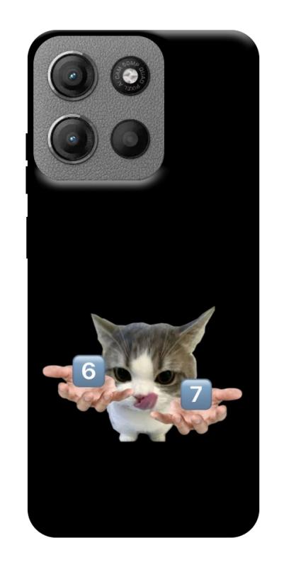 Чохол itsPrint Six Seven cat для Motorola Moto G15 4G, меми, купити оптом з доставкою