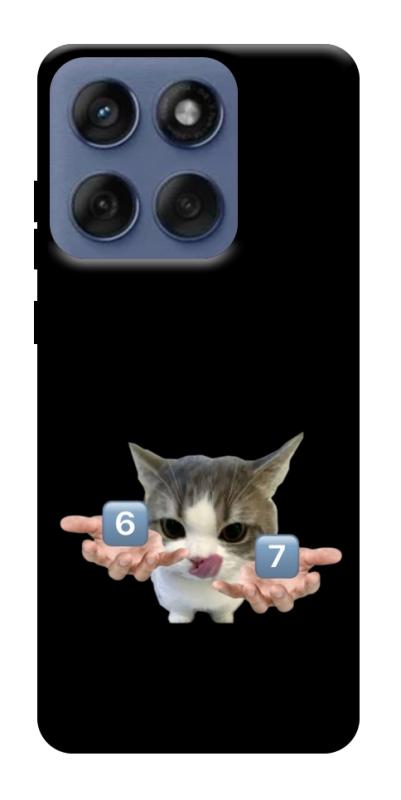 Чохол itsPrint Six Seven cat для Motorola Edge 60 Fusion, меми, купити оптом з доставкою