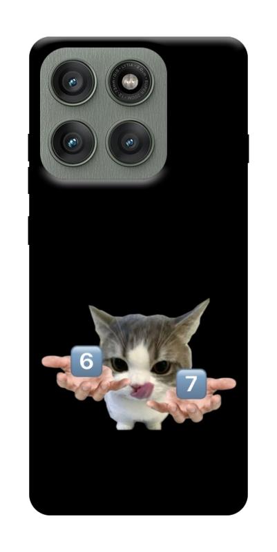 Чохол itsPrint Six Seven cat для Motorola Edge 60 Pro, меми, купити оптом з доставкою