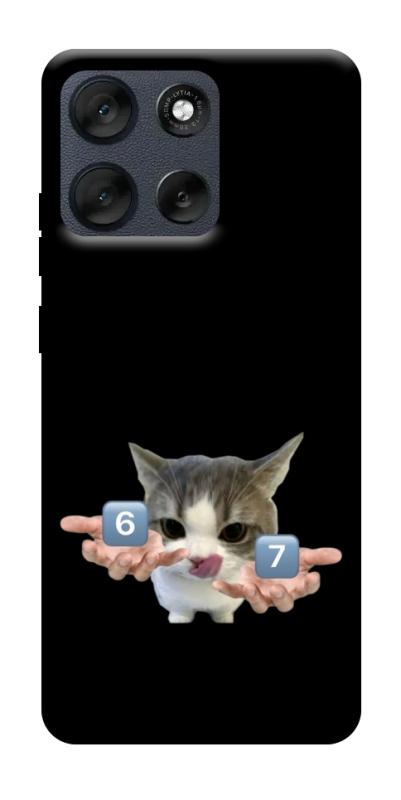 Чохол itsPrint Six Seven cat для Motorola Moto G56 5G, меми, купити оптом з доставкою