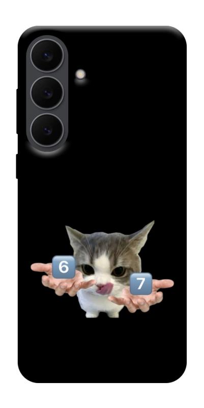 Чохол itsPrint Six Seven cat для Samsung Galaxy S25 FE, меми, купити оптом з доставкою