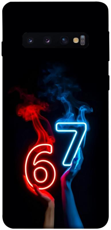 Чохол itsPrint Hands Six Seven для Samsung Galaxy S10, написи, купити оптом з доставкою
