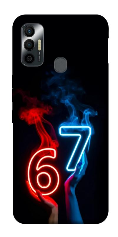 Чохол itsPrint Hands Six Seven для TECNO Spark 7, написи, купити оптом з доставкою