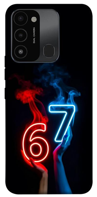 Чохол itsPrint Hands Six Seven для TECNO Spark 8C, написи, купити оптом з доставкою
