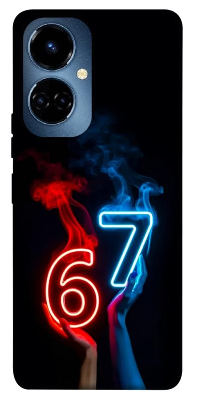 Чохол itsPrint Hands Six Seven для TECNO Camon 19 (CI6n) / 19 Pro (CI8n), написи, купити оптом з доставкою