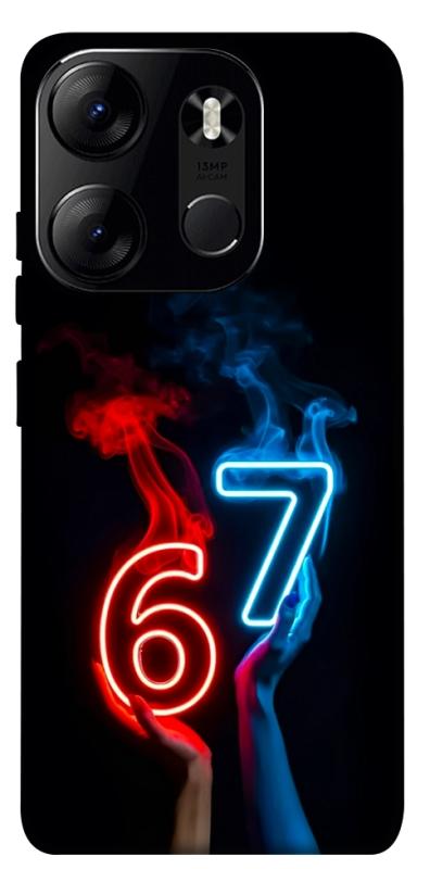 Чохол itsPrint Hands Six Seven для Tecno Spark Go 2023, написи, купити оптом з доставкою