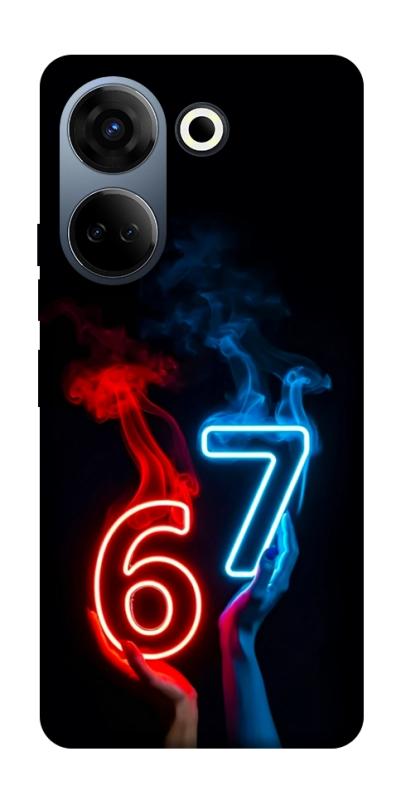 Чохол itsPrint Hands Six Seven для TECNO Camon 20 Pro (CK7n), написи, купити оптом з доставкою