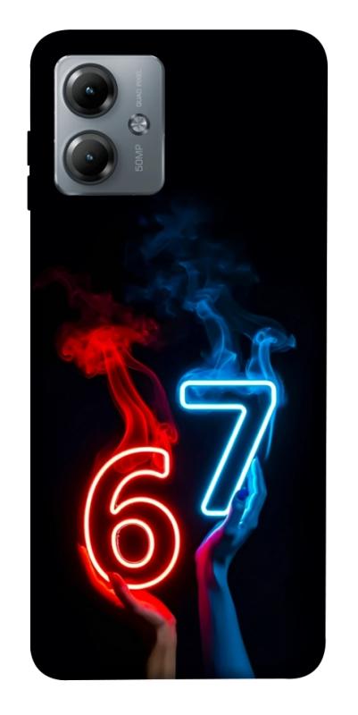 Чохол itsPrint Hands Six Seven для Motorola Moto G14, написи, купити оптом з доставкою