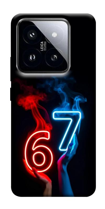 Чохол itsPrint Hands Six Seven для Xiaomi 14 Pro, написи, купити оптом з доставкою