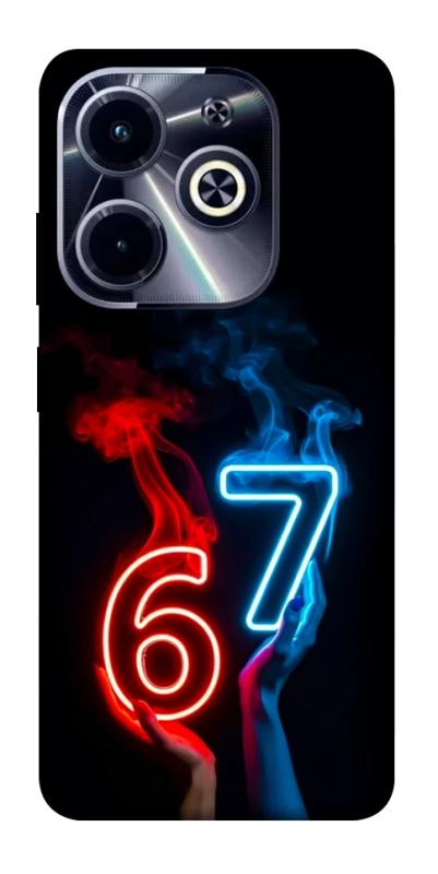 Чохол itsPrint Hands Six Seven для Infinix Hot 40i, написи, купити оптом з доставкою