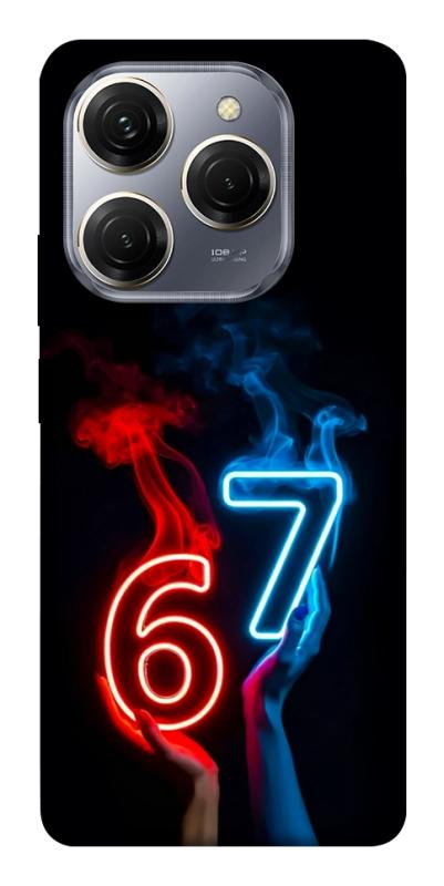 Чохол itsPrint Hands Six Seven для TECNO Spark 20 Pro, написи, купити оптом з доставкою