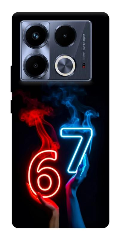 Чохол itsPrint Hands Six Seven для Infinix Note 40 4G, написи, купити оптом з доставкою