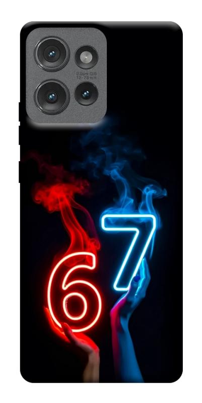 Чохол itsPrint Hands Six Seven для Motorola Edge 50, написи, купити оптом з доставкою