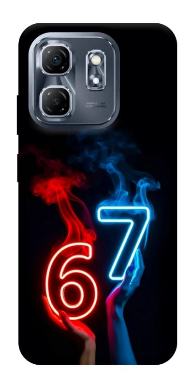 Чехол itsPrint Hands Six Seven для Infinix Smart 9 4G / Hot 50i, надписи, купить оптом с доставкой
