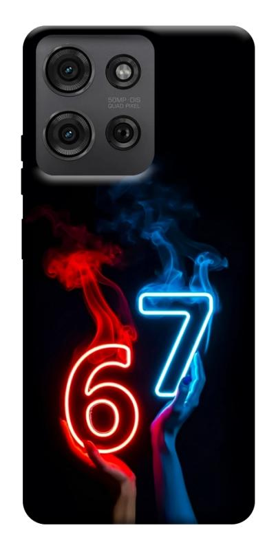 Чохол itsPrint Hands Six Seven для Motorola Moto G75 5G, написи, купити оптом з доставкою