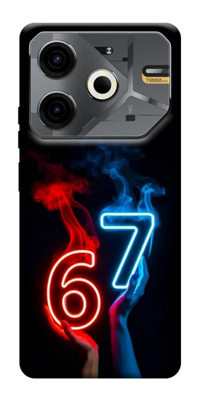 Чохол itsPrint Hands Six Seven для TECNO Pova 6 Neo (LI6), написи, купити оптом з доставкою