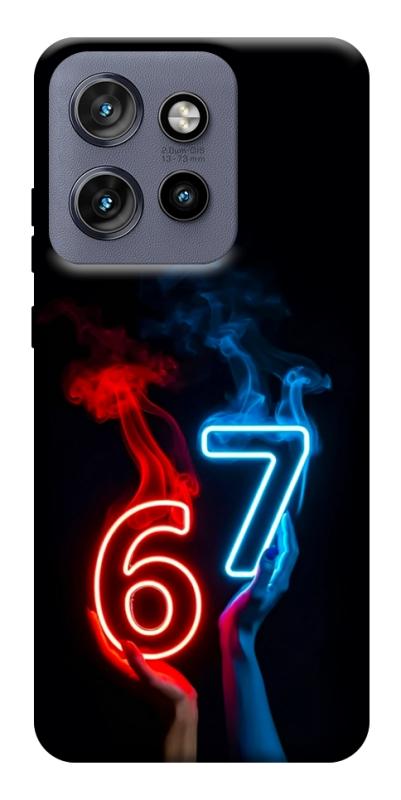 Чохол itsPrint Hands Six Seven для Motorola Edge 50 Neo, написи, купити оптом з доставкою