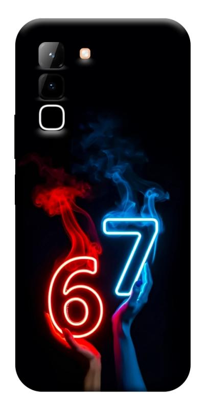 Чехол itsPrint Hands Six Seven для Infinix Hot 70, надписи, купить оптом с доставкой