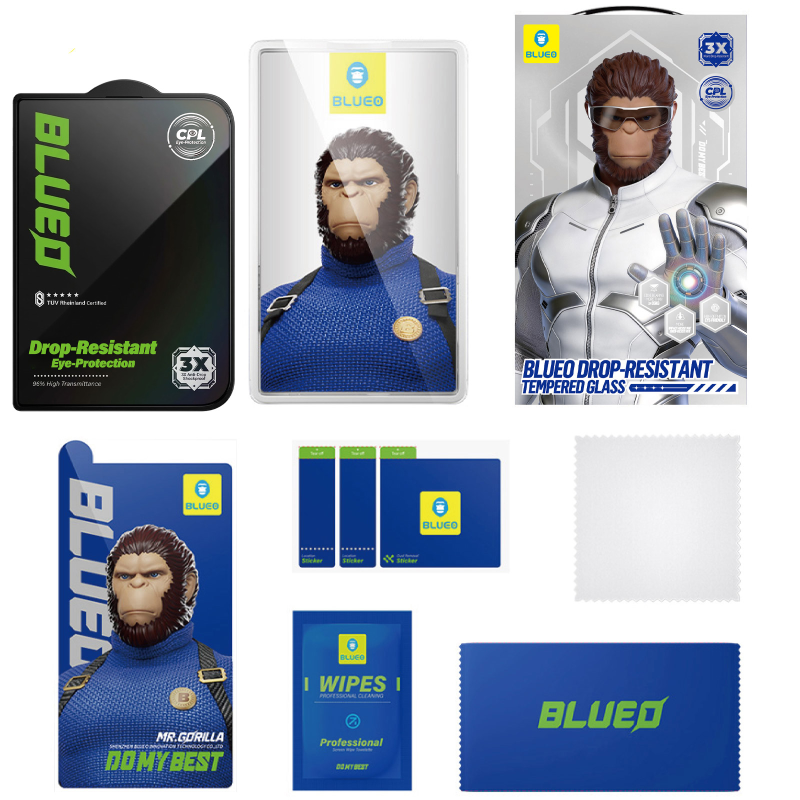 Защитное 2.5D стекло Blueo Drop-Resistant для Apple iPhone Duo (5.4"), Черный 2, Закаленное стекло, купить оптом с доставкой