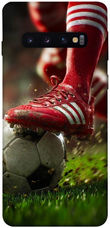 Чохол itsPrint Сlose up football для Samsung Galaxy S10, спорт, купити оптом з доставкою