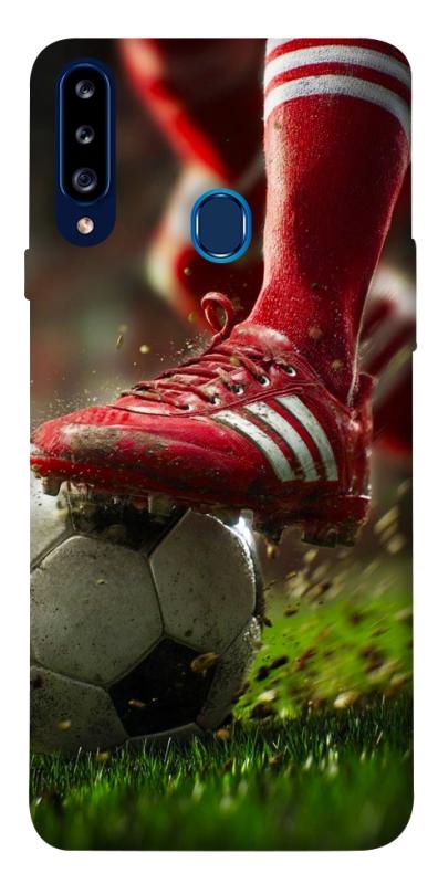 Чохол itsPrint Сlose up football для Samsung Galaxy A20s, спорт, купити оптом з доставкою