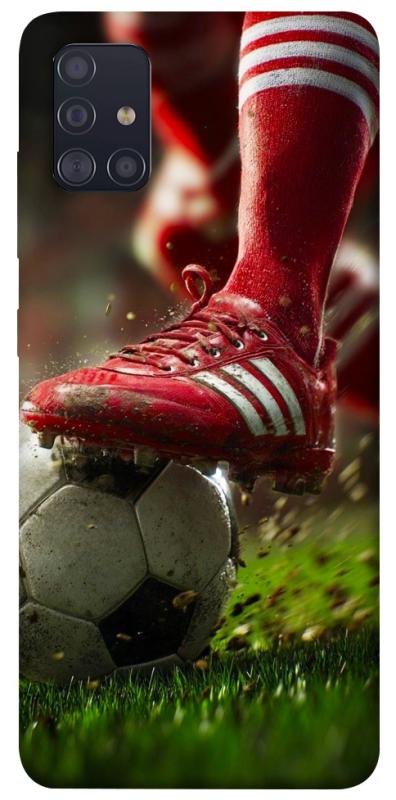 Чохол itsPrint Сlose up football для Samsung Galaxy A51, спорт, купити оптом з доставкою
